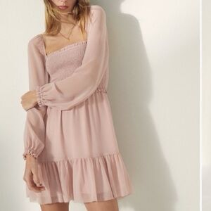 Aritzia Wilfred Tempest Mini Dress Baby Pink Size Small
